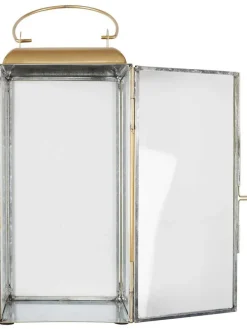 Laterne in Gold - (B)15 x (H)35 x (T)15 cm