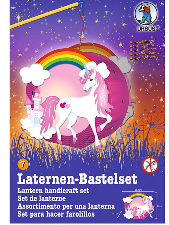 Laternen-Bastelset "Easy Line - Einhorn" in Bunt
