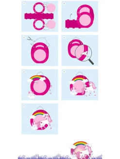 Laternen-Bastelset "Easy Line - Einhorn" in Bunt