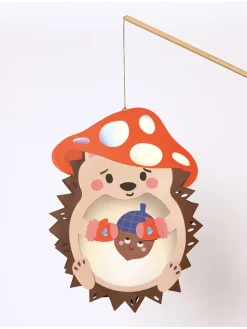 Laternen-Bastelset "Hedgehog" in Beige/ Braun/ Rot - ab 5 Jahren