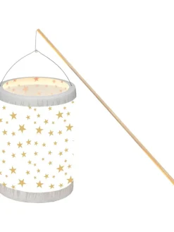 Laternen-Bastelset "Sternchen" in Weiß/ Gold