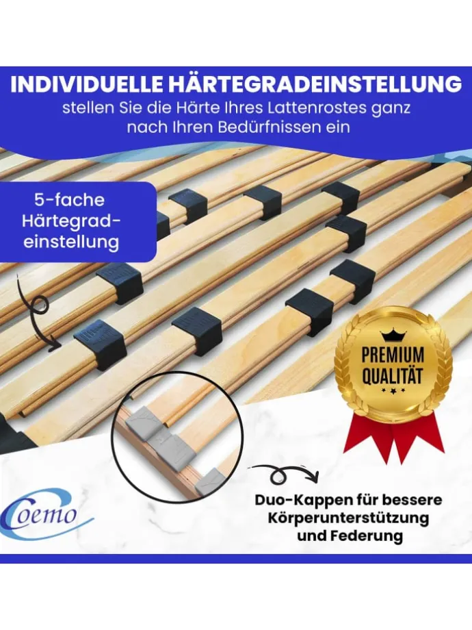 Lattenrost BASIC starr - nicht verstellbar in Natur
