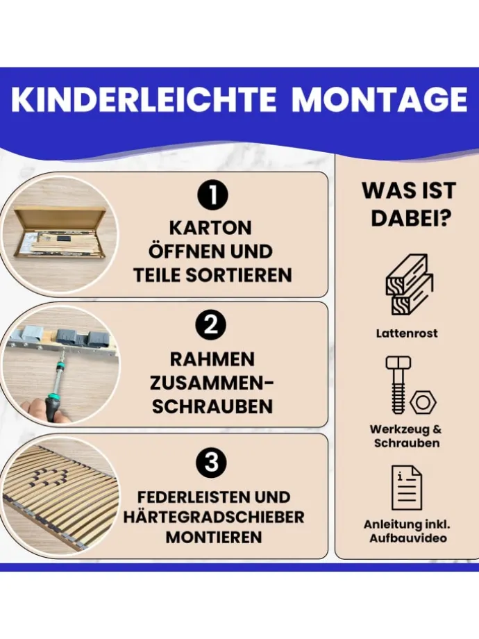 Lattenrost BASIC starr - nicht verstellbar in Natur