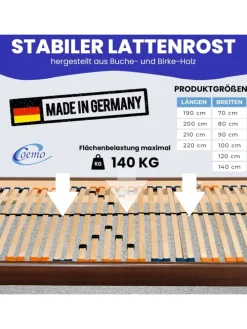 Lattenrost Multira Kopfteil verstellbar in Natur