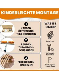 Lattenrost Multira Kopfteil verstellbar in Natur