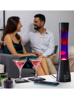 Lavalampe mit Lautsprecher in Schwarz - (H)42 x Ø 10,7 cm