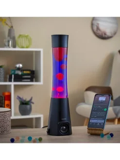 Lavalampe mit Lautsprecher in Schwarz - (H)42 x Ø 10,7 cm