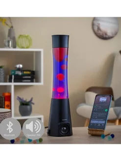 Lavalampe mit Lautsprecher in Schwarz - (H)42 x Ø 10,7 cm