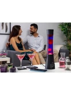 Lavalampe mit Lautsprecher in Schwarz - (H)42 x Ø 10,7 cm