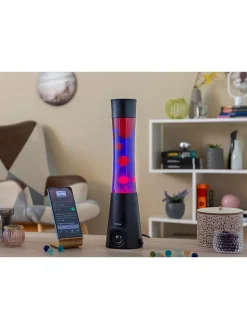 Lavalampe mit Lautsprecher in Schwarz - (H)42 x Ø 10,7 cm