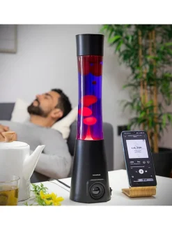 Lavalampe mit Lautsprecher in Schwarz - (H)42 x Ø 10,7 cm