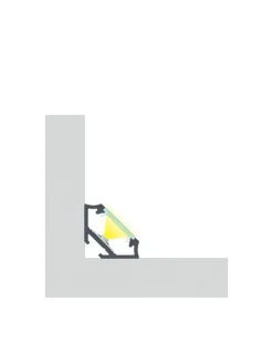 LED Aluminium Eckprofil PD-C 1 Meter Aluprofil Leiste Silber in Silber