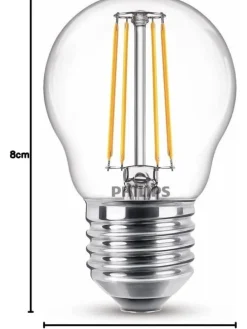 LED Classic E27 Lampe 40 W Tropfenform klar warmweiß 2er-Pack Energieklasse F