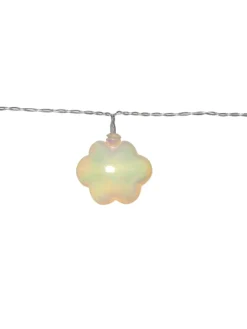 LED Deko Lichterkette 10 leuchtende Wolken L: 1,35m in weiß