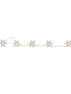 LED Deko Lichterkette Blumen Timer L: 1,35m in transparent