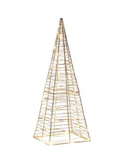 LED Deko PUKSALA in Silber - (W) 20 x (H) 60 x (L) 20 cm