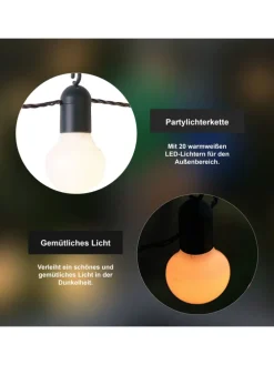 LED Deko-Lichterkette Hooky warmweiß