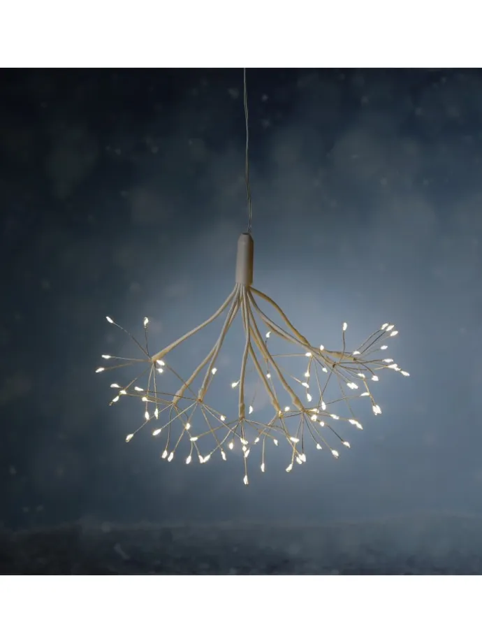 LED Feuerwerk Leuchtstern Firework mit Fernb. D: 25cm in weiß