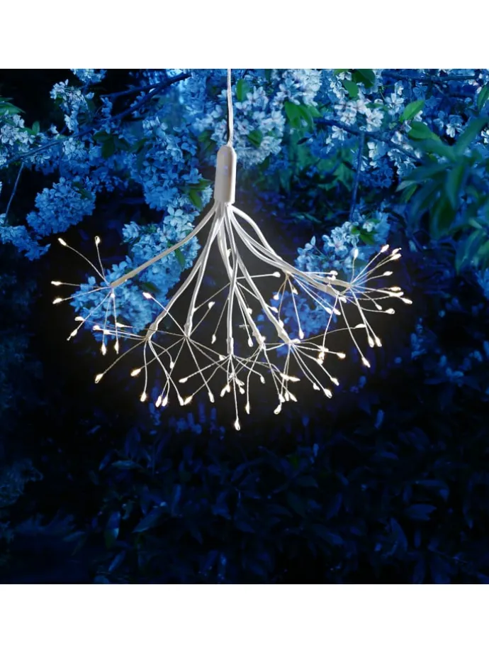 LED Feuerwerk Leuchtstern Firework mit Fernb. D: 25cm in weiß