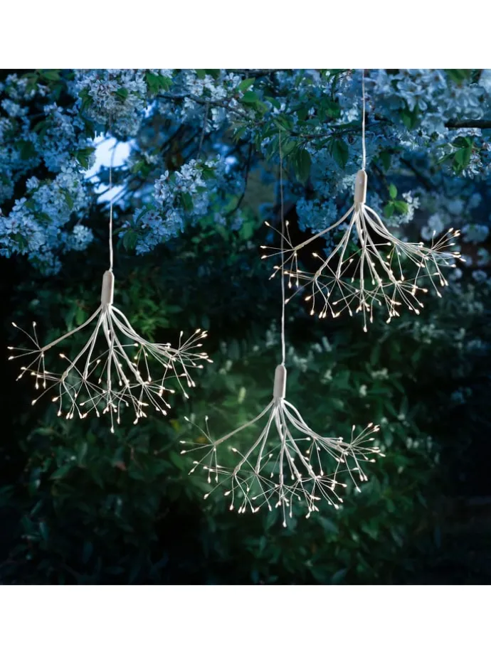 LED Feuerwerk Leuchtstern Firework mit Fernb. D: 25cm in weiß