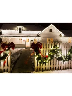 LED Girlande mit integrierter Lichterkette mit Timerfunktion in Grün