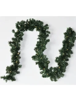 LED Girlande mit integrierter Lichterkette mit Timerfunktion in Grün