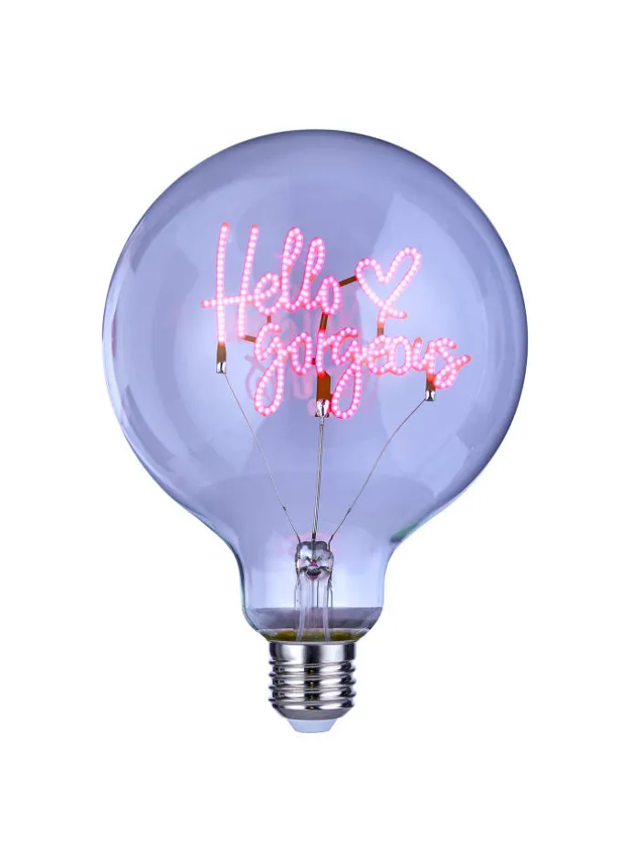 LED Glühlampe BRIGHT LIGHT Hello in Pink