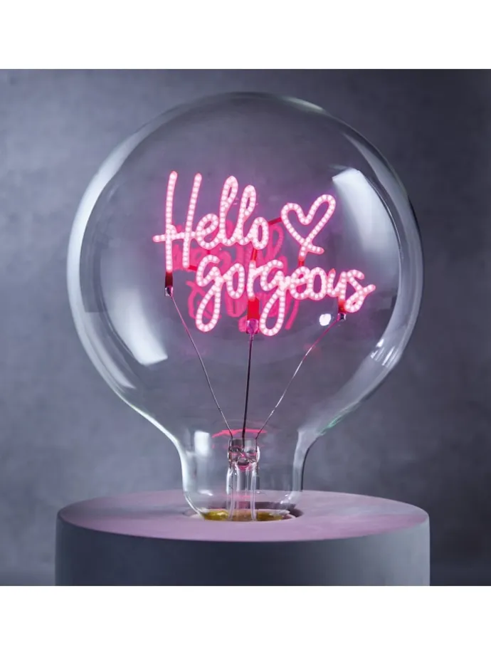 LED Glühlampe BRIGHT LIGHT Hello in Pink