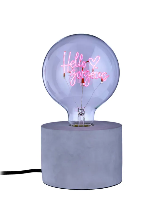 LED Glühlampe BRIGHT LIGHT Hello in Pink