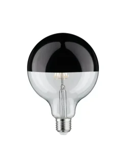 LED Globe 6,5 Watt E27 Kopfspiegel Schwarzchrom Warmweiß F
