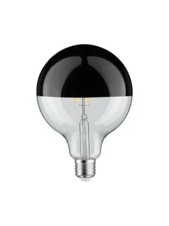 LED Globe 6,5 Watt E27 Kopfspiegel Schwarzchrom Warmweiß F