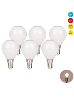 LED Leuchtmittel "DAFFY" in weiß - (L)4.5 cm x (B)4.5 cm x (H)7.7 cm - EEK F
