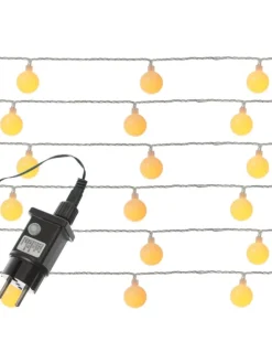 LED Lichterkette Berry/Cherry 60 XL Kugeln bernstein L: 9m in weiß