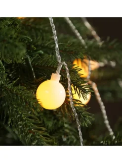 LED Lichterkette Berry/Cherry 60 XL Kugeln bernstein L: 9m in weiß