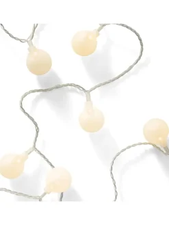 LED Lichterkette Berry/Cherry 60 XL Kugeln bernstein L: 9m in weiß