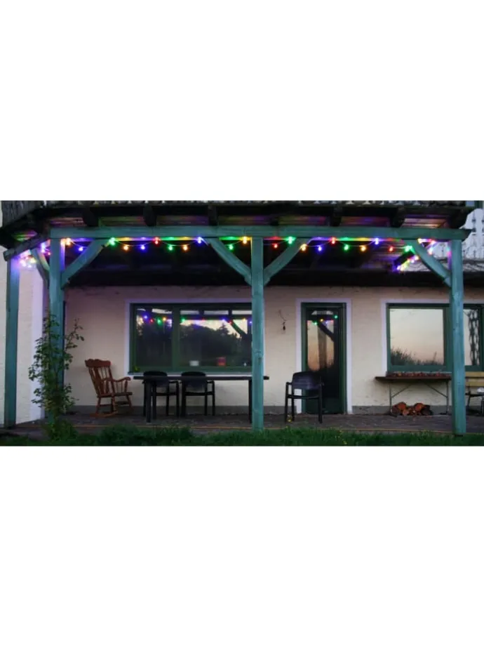 LED Lichterkette 4,80m 24 Lichter Partylichterkette in Bunt