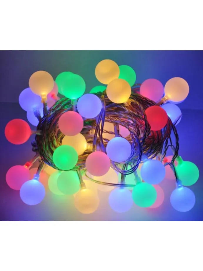 LED Lichterkette 4,80m 24 Lichter Partylichterkette in Bunt