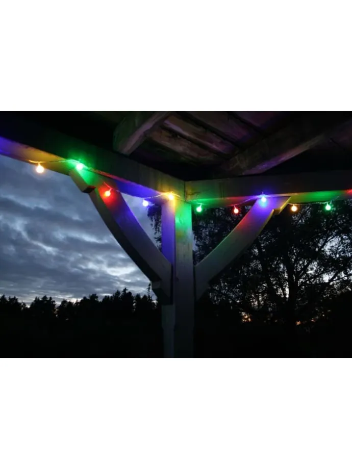 LED Lichterkette 4,80m 24 Lichter Partylichterkette in Bunt