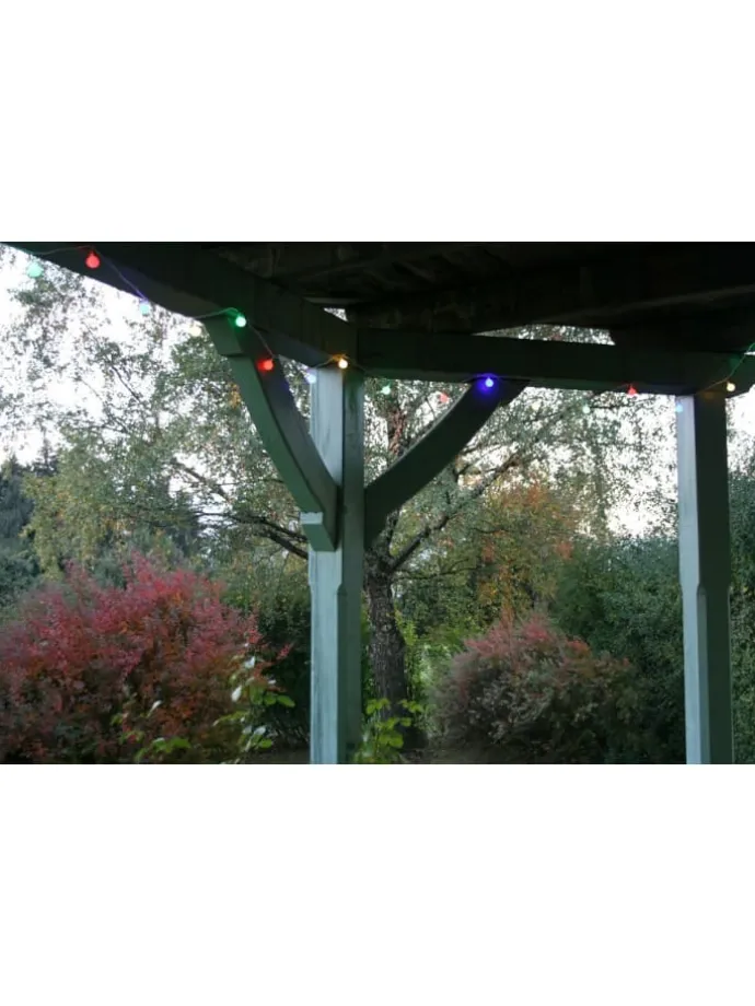 LED Lichterkette 4,80m 24 Lichter Partylichterkette in Bunt