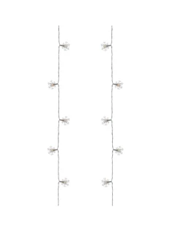 LED Lichterkette Schneeflocken L: 2m in transparent