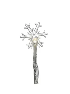 LED Lichterkette Schneeflocken L: 2m in transparent