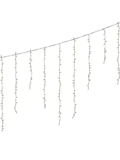 LED Lichtervorhang Eisregen 16 Stränge L: 3,75m in schwarz