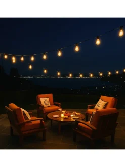 LED Party Lichterkette mit 16 Glühbirnen für Garten L: 4,5m