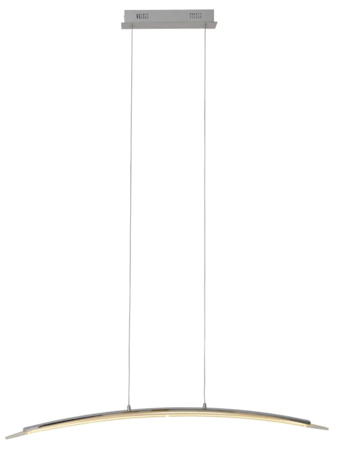 LED Pendelleuchte "SURF" in chrome - (L)100 cm x (B)8 cm x (H)120 cm - EEK G