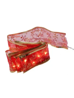 LED Seidenband Geschenkband in rot Länge 2,7m