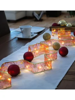 LED Seidenband Geschenkband in rot Länge 2,7m