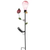 LED Solar Gartenstecker Schmetterling Deko Gartenspieß H: 84cm in rot