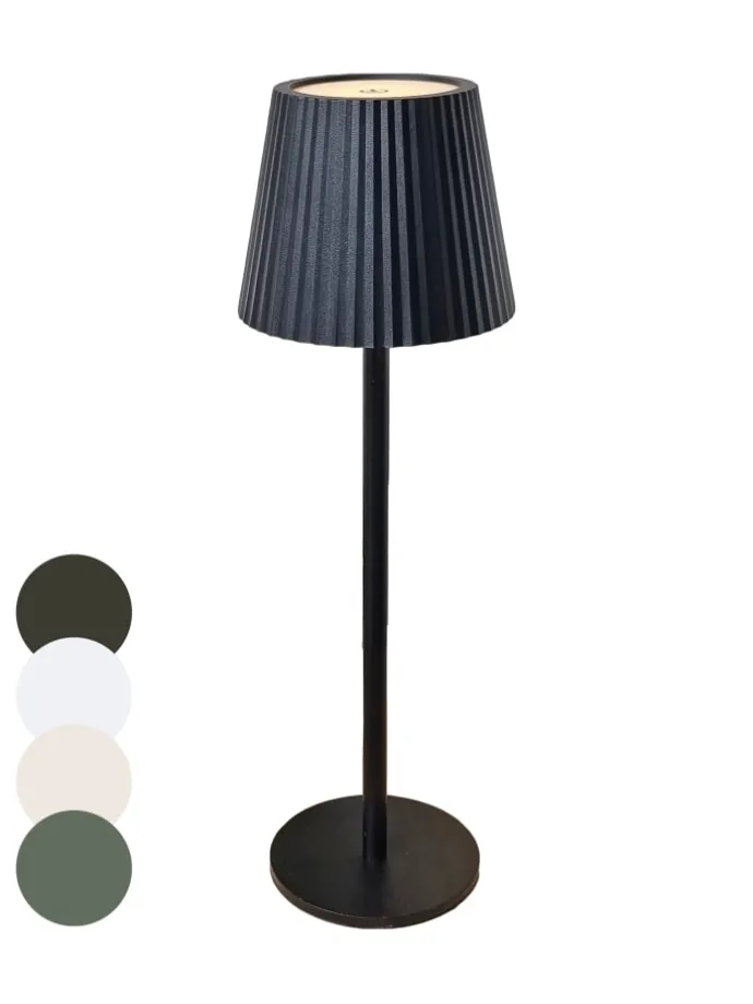 LED Tischlampe dimmbar Touch Farbwechsler IP44 Innen & Außen 36,5x11cm Schwarz