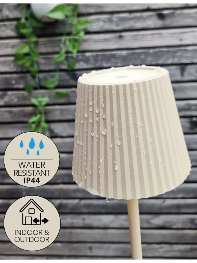 LED Tischlampe dimmbar Touch Farbwechsler IP44 Innen & Außen 36,5x11cm Schwarz