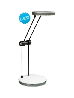 LED Tischleuchte "ALEKO" in weiß - (L)9 cm x (B)11 cm x (H)30 cm